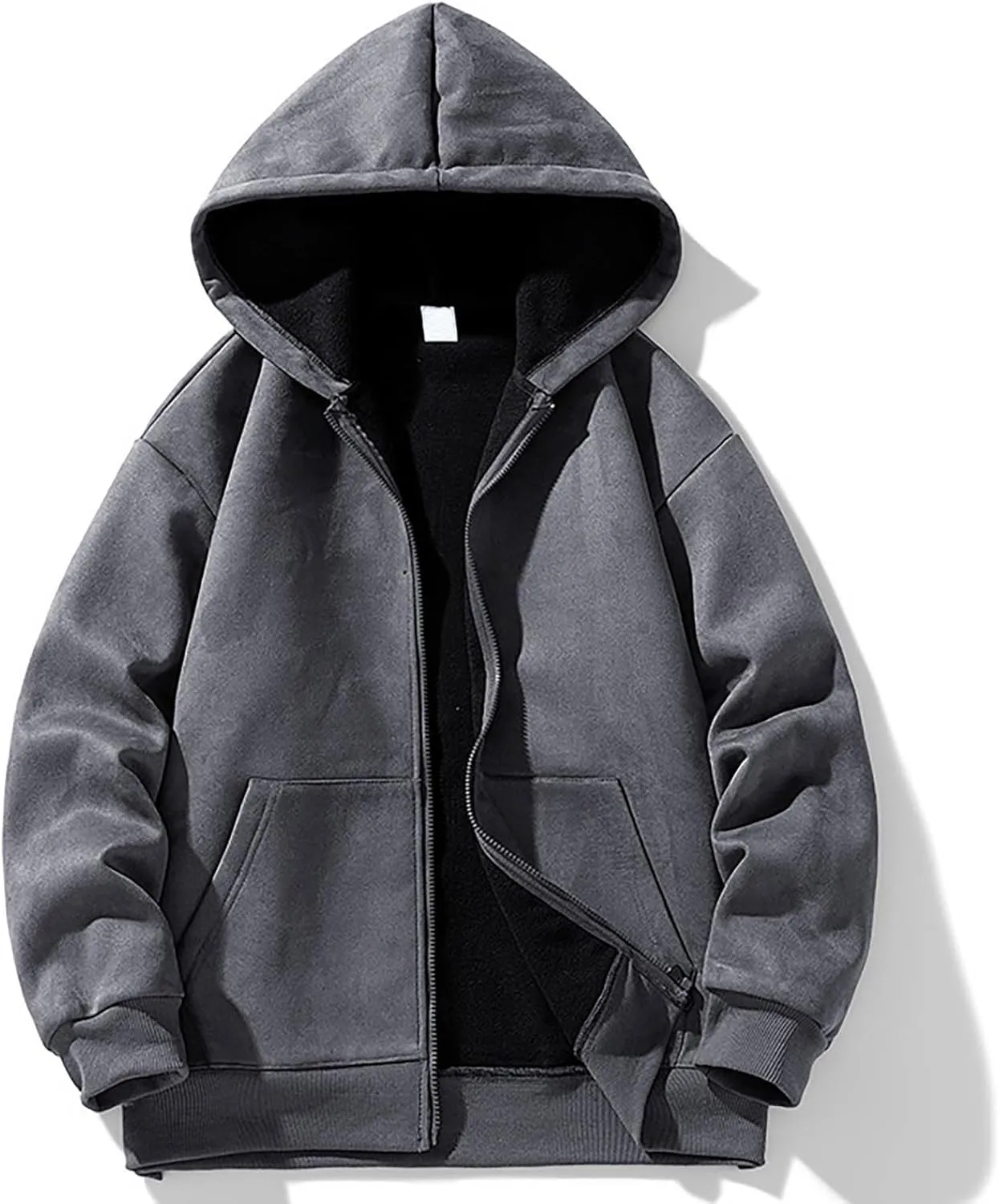 Zip Up Hoodies for Men Fleece Cotton Casual Lightweight Long Sleeve Track Jackets with Pockets Jersey Sweatshirts