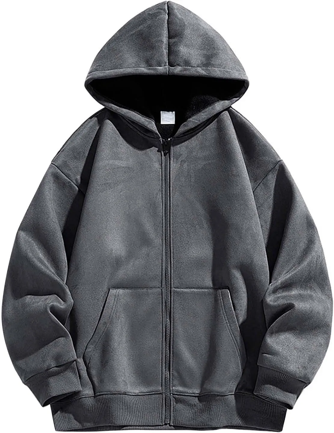 Zip Up Hoodies for Men Fleece Cotton Casual Lightweight Long Sleeve Track Jackets with Pockets Jersey Sweatshirts